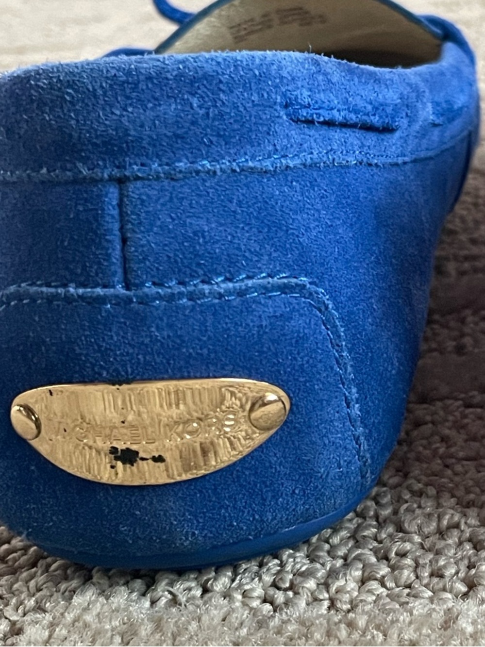 Michael Kors Royal Blue Suede Bow Moccasin Loafers - Picture 7 of 10
